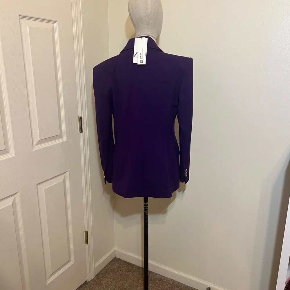 Zara Purple Double-Breasted Women's Blazer Size L NWT - Picture 6 of 6